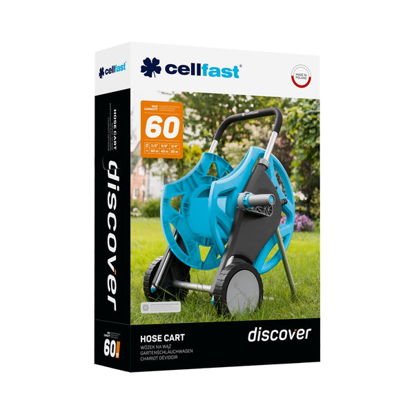 Wózek na wąż DISCOVER Cellfast na białym tle, ujęcie 2