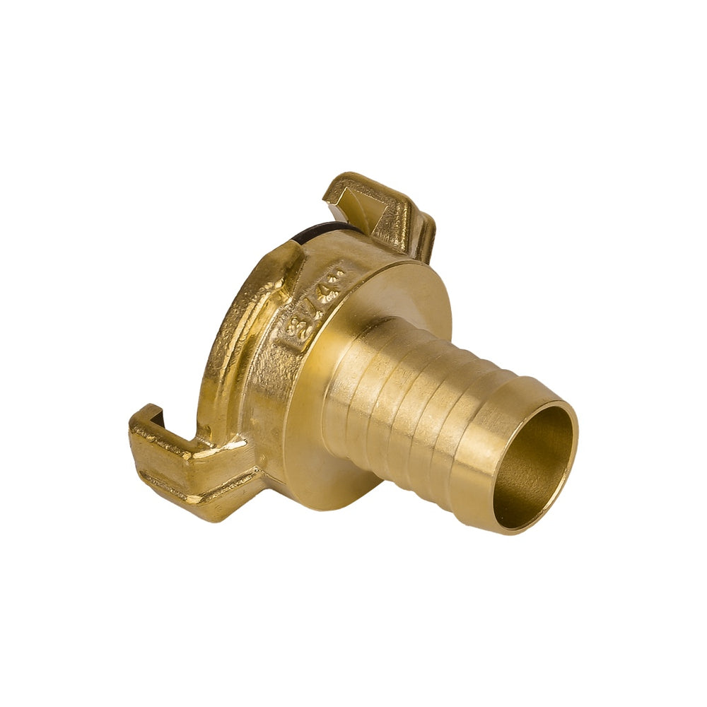 Mosiężne złącze z króćcem do węża BRASS GK 3/4 cala Cellfast na białym tle