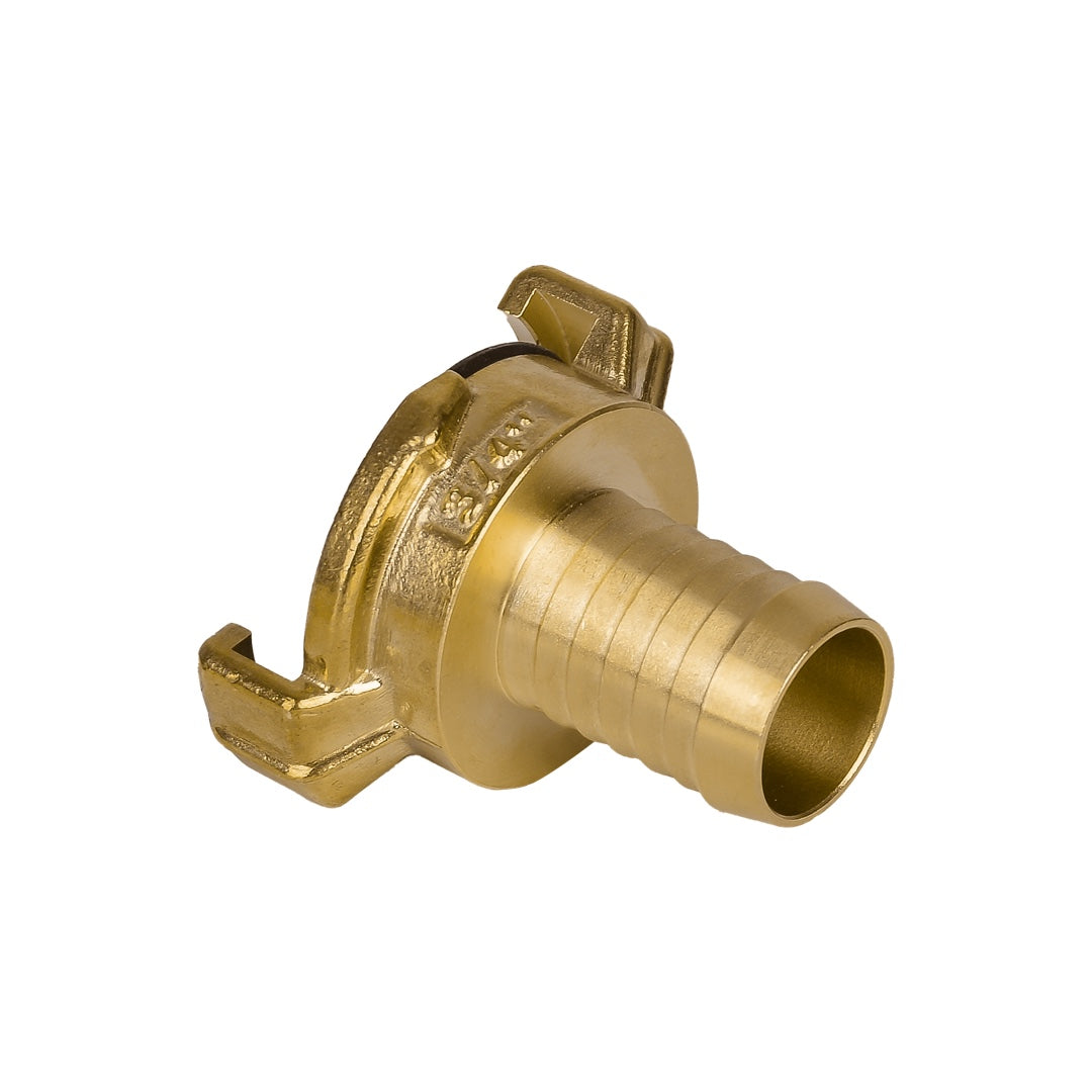 Mosiężne złącze z króćcem do węża BRASS GK 3/4 cala Cellfast na białym tle