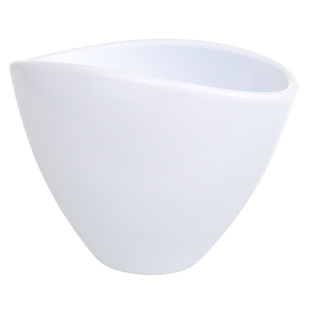 Biała owalna ceramiczna osłonka Cermax Owal 405 na białym tle