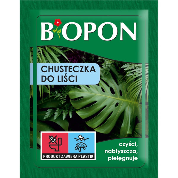 Saszetka Bopon z chusteczką do pielęgnacji liści roślin ozdobnych