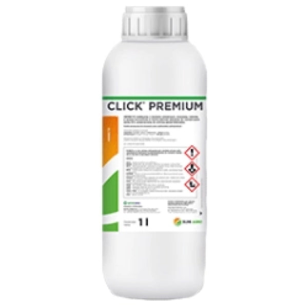 Butelka 1 l herbicydu Click Premium 400 SC firmy Sumi Agro do kukurydzy