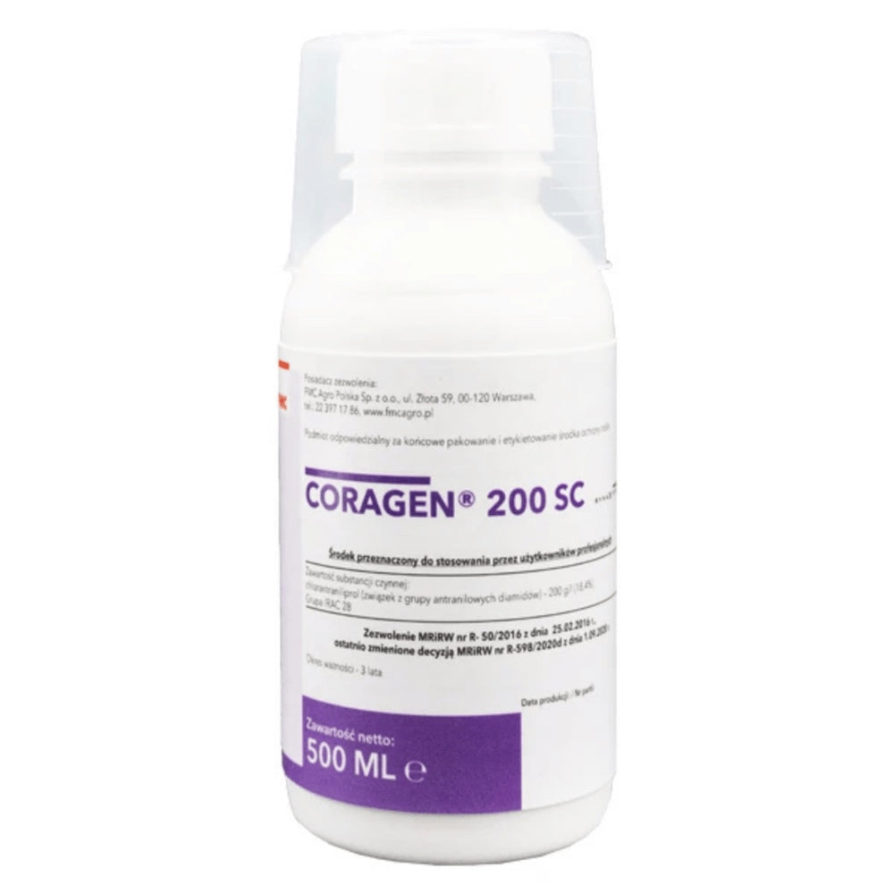 Butelka 0,5 l insektycydu Coragen 200 SC firmy FMC