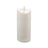 Biały znicz LED Cortina 1/20/WAX o wysokości 12,5 cm z efektem płomienia