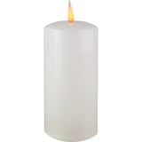 Biały znicz LED Cortina 8/20/WAX o wysokości 17,5 cm