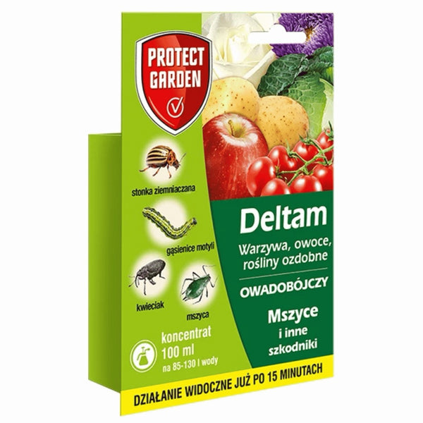 Opakowanie 100 ml insektycydu Deltam Ogród 15 EW Protect Garden