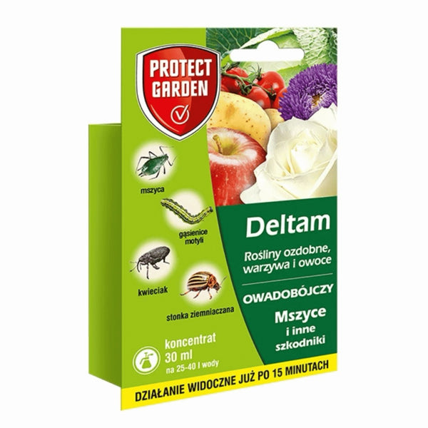 Opakowanie 30 ml insektycydu Deltam Ogród 15 EW Protect Garden