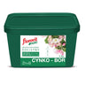 Zielone wiaderko 4 kg nawozu Florovit AGRO krystaliczny nawóz dolistny Cynko-Bor na białym tle