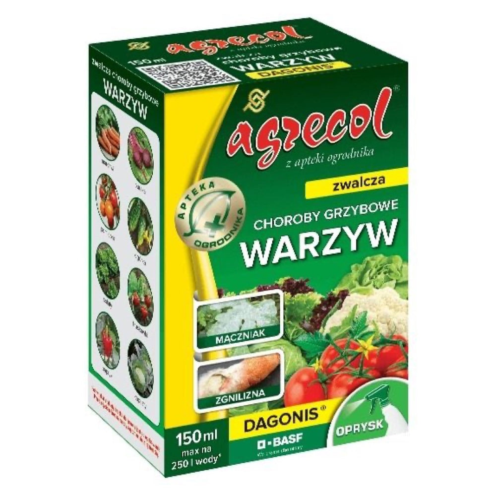 Opakowanie 150 ml fungicydu Dagonis marki Agrecol na choroby grzybowe warzyw