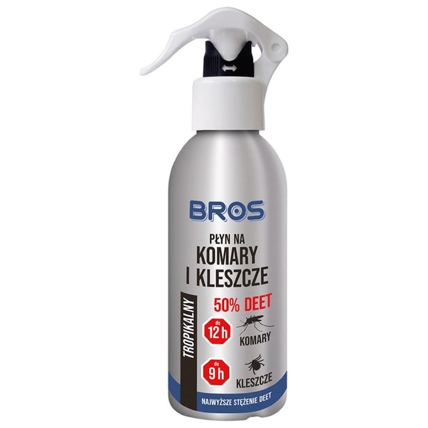 Butelka płynu na komary i kleszcze Bros 50% DEET 130 ml