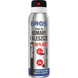 Spray na komary i kleszcze Bros 50% DEET, pojemność 90 ml