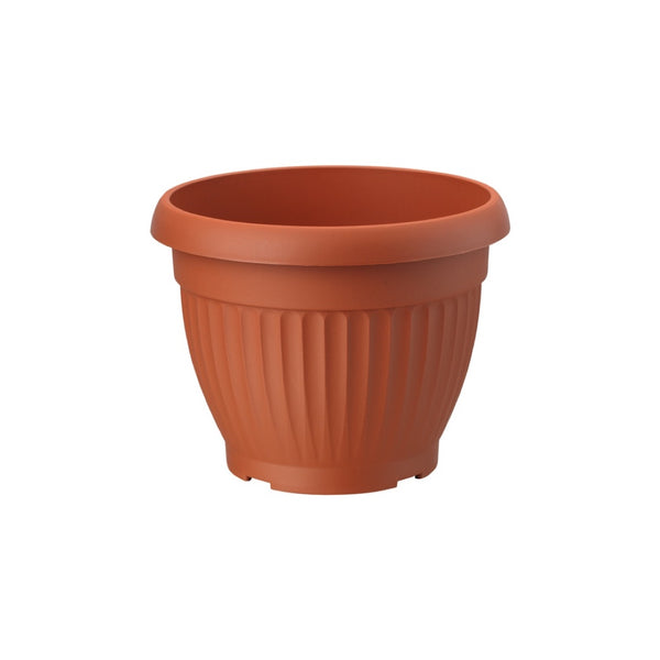 Okrągła osłonka Dona 25 Form-Plastic w kolorze terakoty na białym tle
