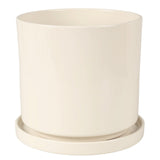 Doniczka ceramiczna Cylinder 974 Cermax z podstawką, kolor krem