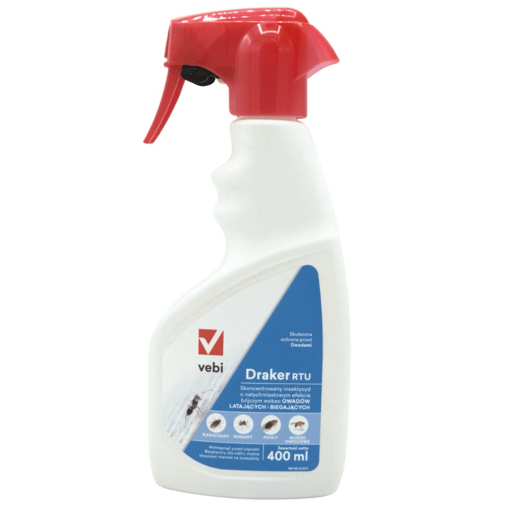 Butelka ze spryskiwaczem Draker RTU Vebi, spray owadobójczy (na zdjęciu opakowanie 400 ml)