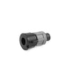 Czarno-szara wpinka do węża flat z przyłączem do taśmy kroplującej Bradas DSTA11-01L