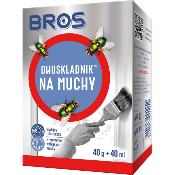 Opakowanie preparatu Dwuskładnik na muchy Bros 40 g + 40 ml