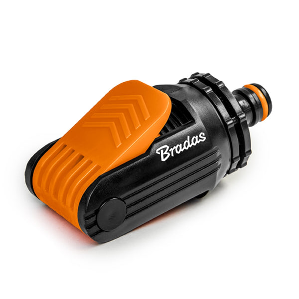 Uniwersalne przyłącze na kran Bradas ECO-4129 widziane z boku, z napisem Bradas