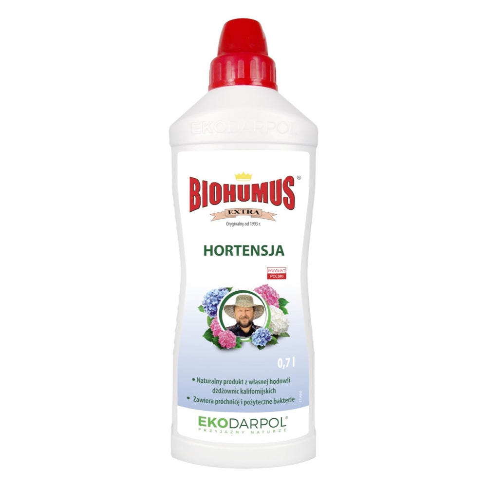Butelka nawozu Biohumus Extra Hortensja EkoDarPol 0,7 l, zdjęcie poglądowe