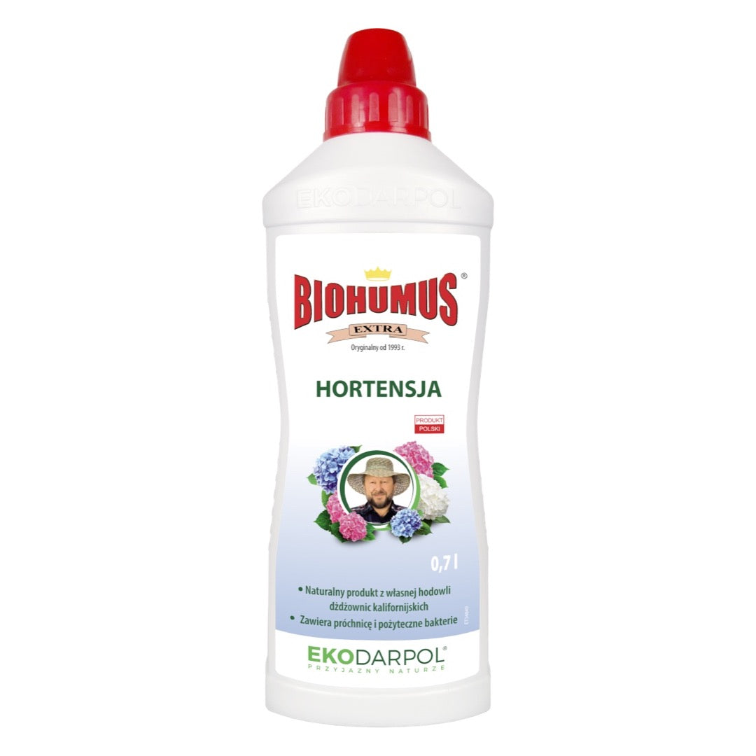 Butelka nawozu Biohumus Extra Hortensja EkoDarPol 0,7 l, zdjęcie poglądowe
