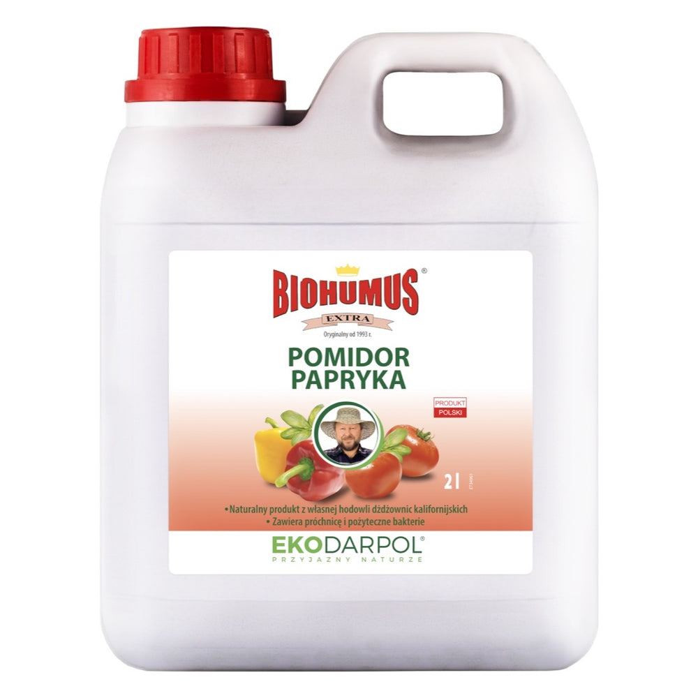 Kanister nawozu Biohumus Extra Pomidor Papryka EkoDarPol 2 l