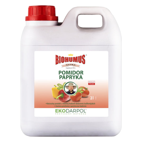 Kanister nawozu Biohumus Extra Pomidor Papryka EkoDarPol 2 l