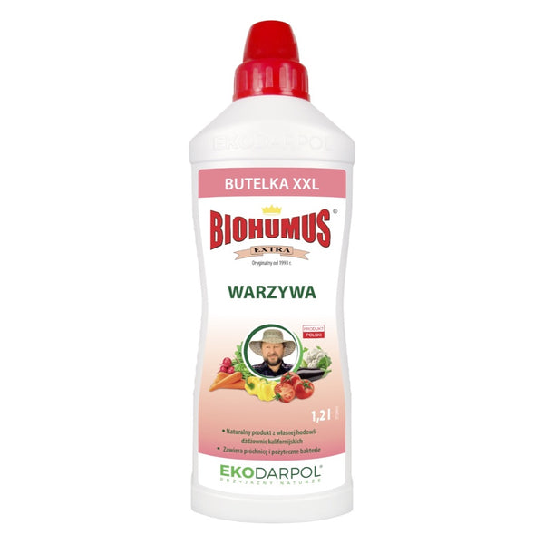 Butelka nawozu Biohumus Extra Warzywa EkoDarPol 1,2 l, zdjęcie poglądowe