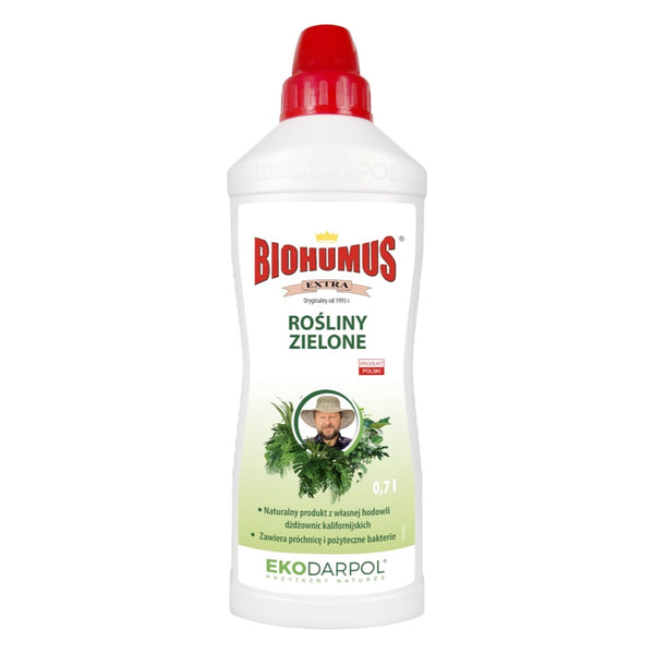Butelka nawozu Biohumus Extra Rośliny Zielone EkoDarPol 0,7 l