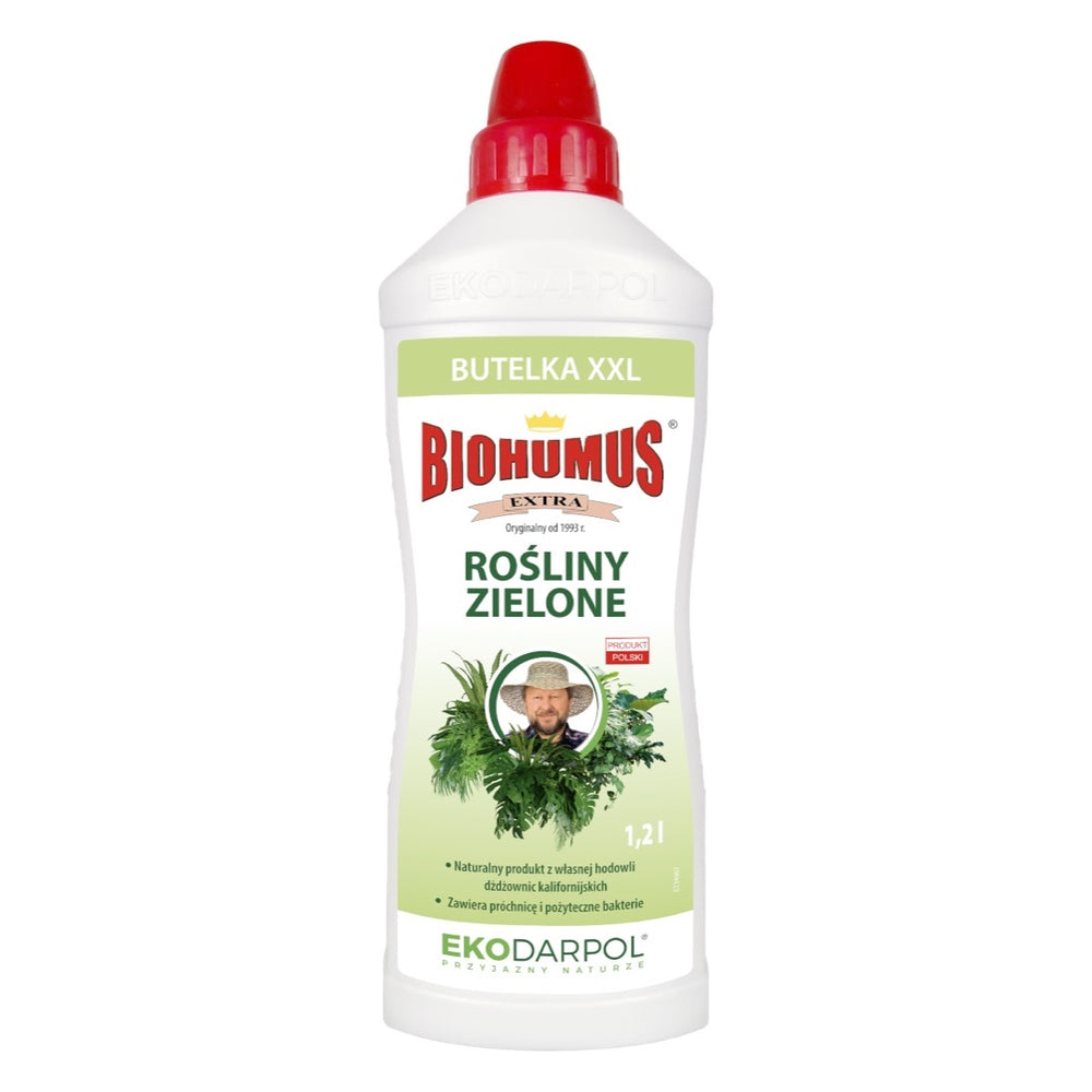 Butelka nawozu Biohumus Extra Rośliny Zielone EkoDarPol 1,2 l, zdjęcie poglądowe