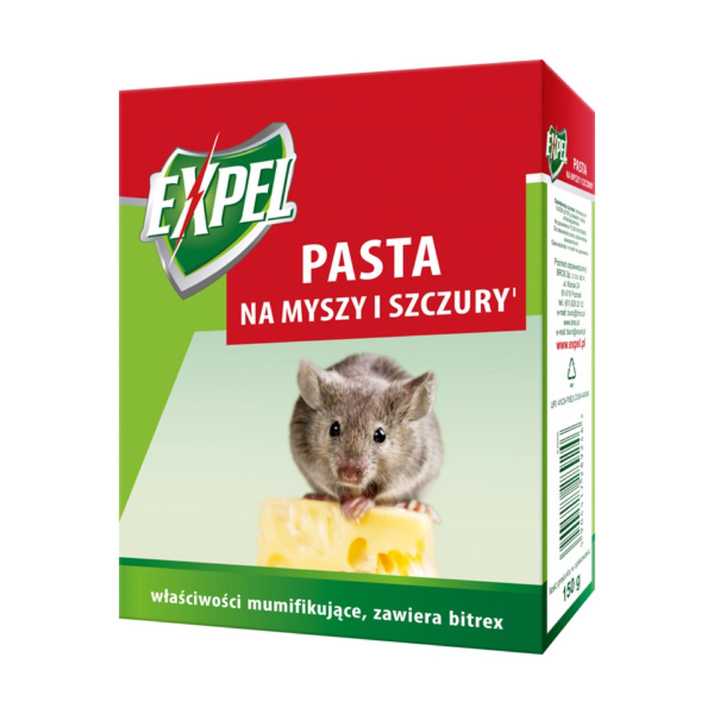 Czerwono-zielone pudełko Expel Pasta na myszy i szczury 150 g