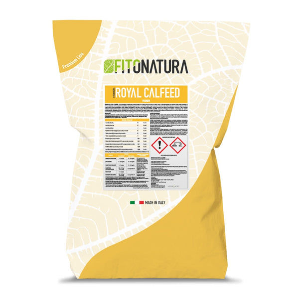 Worek nawozu Fitonatura Royal Calfeed Premium Line z napisem Made in Italy