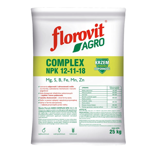 Florovit AGRO Complex NPK 12-11-18, worek 25 kg
