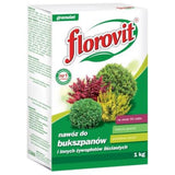 Karton nawozu Florovit do bukszpanów, drugie ujęcie opakowania 1 kg