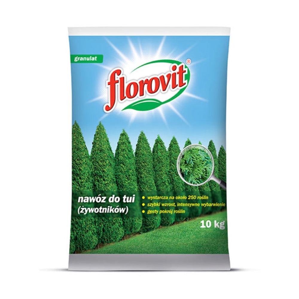 Worek 10 kg nawozu Florovit do tui i żywotników