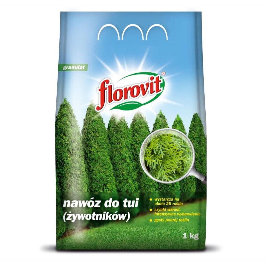 Worek 1 kg nawozu Florovit do tui i żywotników