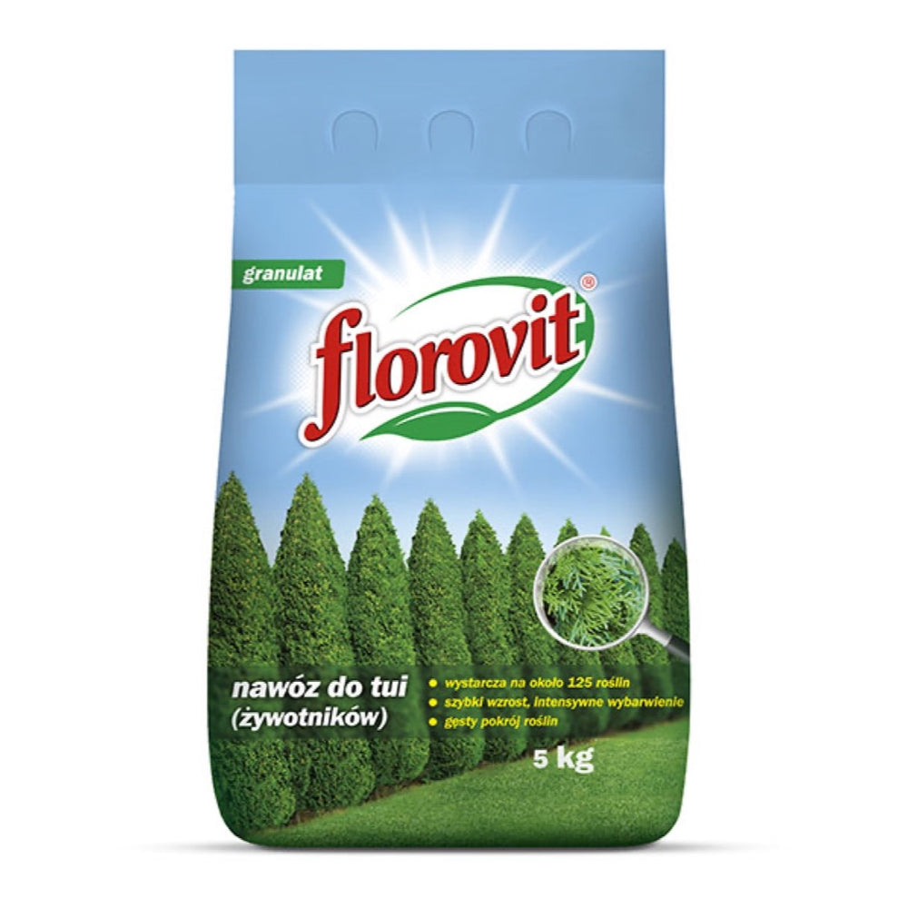 Worek 5 kg nawozu Florovit do tui i żywotników