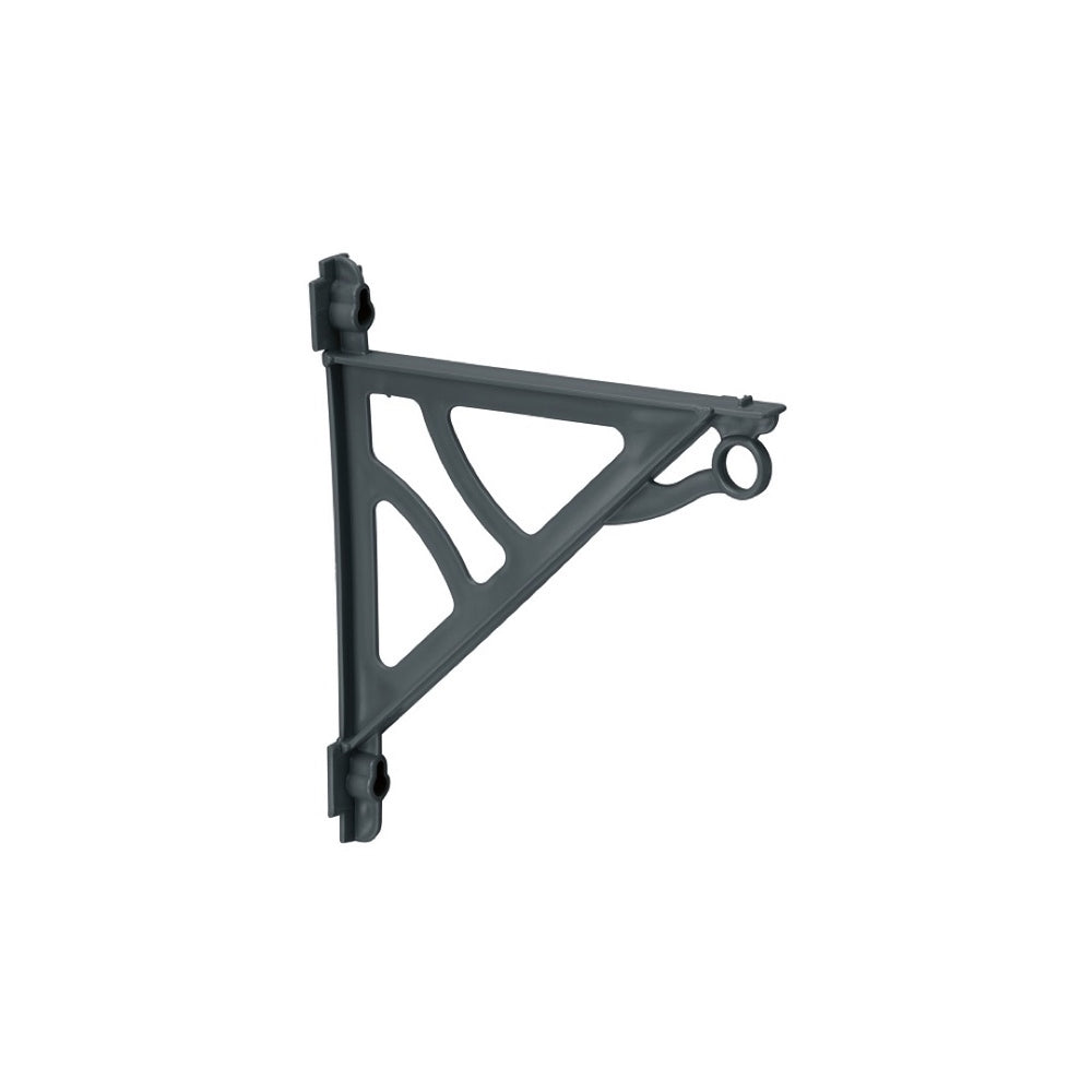 Antracytowy naścienny wieszak do doniczek Form-Plastic na białym tle (przykładowy kolor)