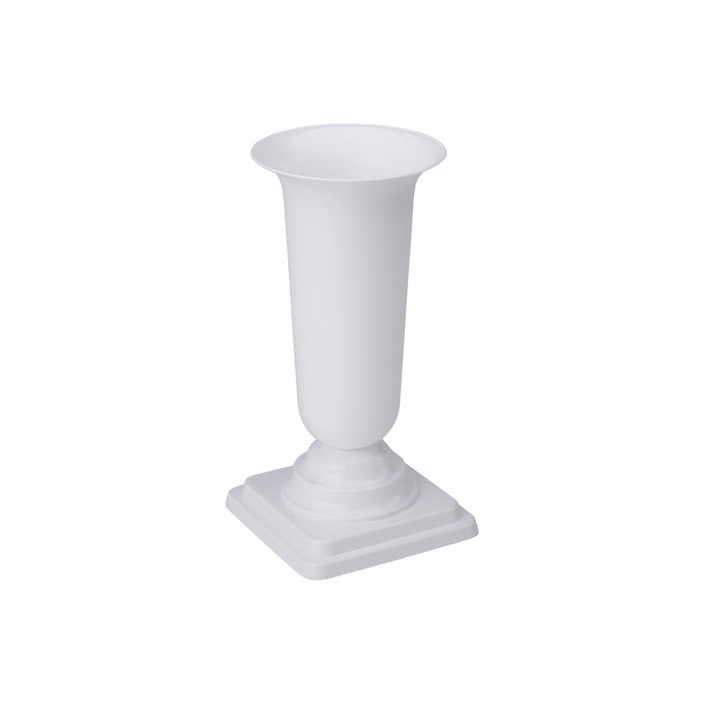 Biały wazon stojący Dama I Form-Plastic na białym tle