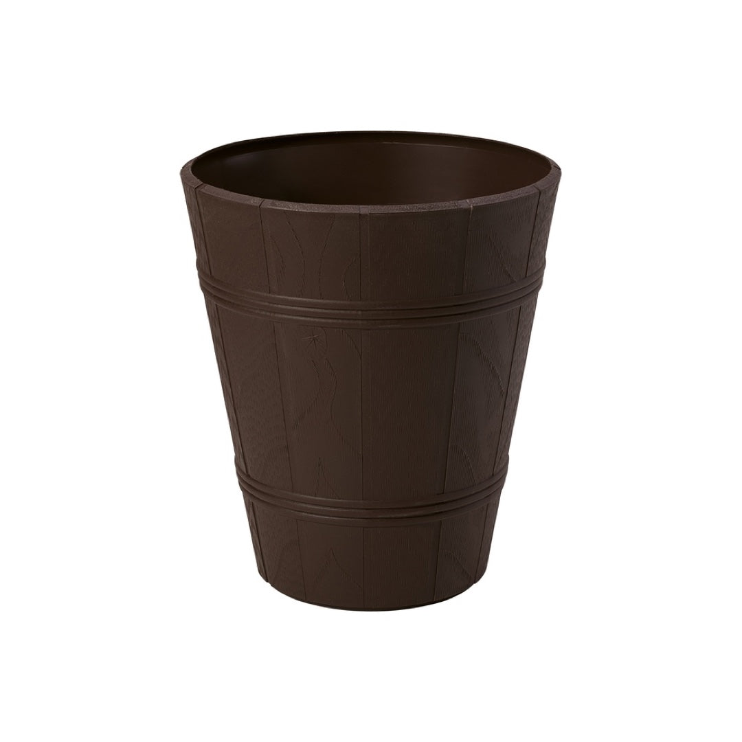 Brązowa wysoka donica Palmówka Drewnopodobna rozmiar 4 Form-Plastic