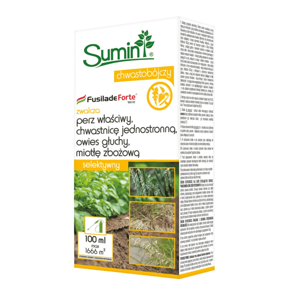 Opakowanie 100 ml herbicydu Fusilade Forte 150 EC marki Sumin