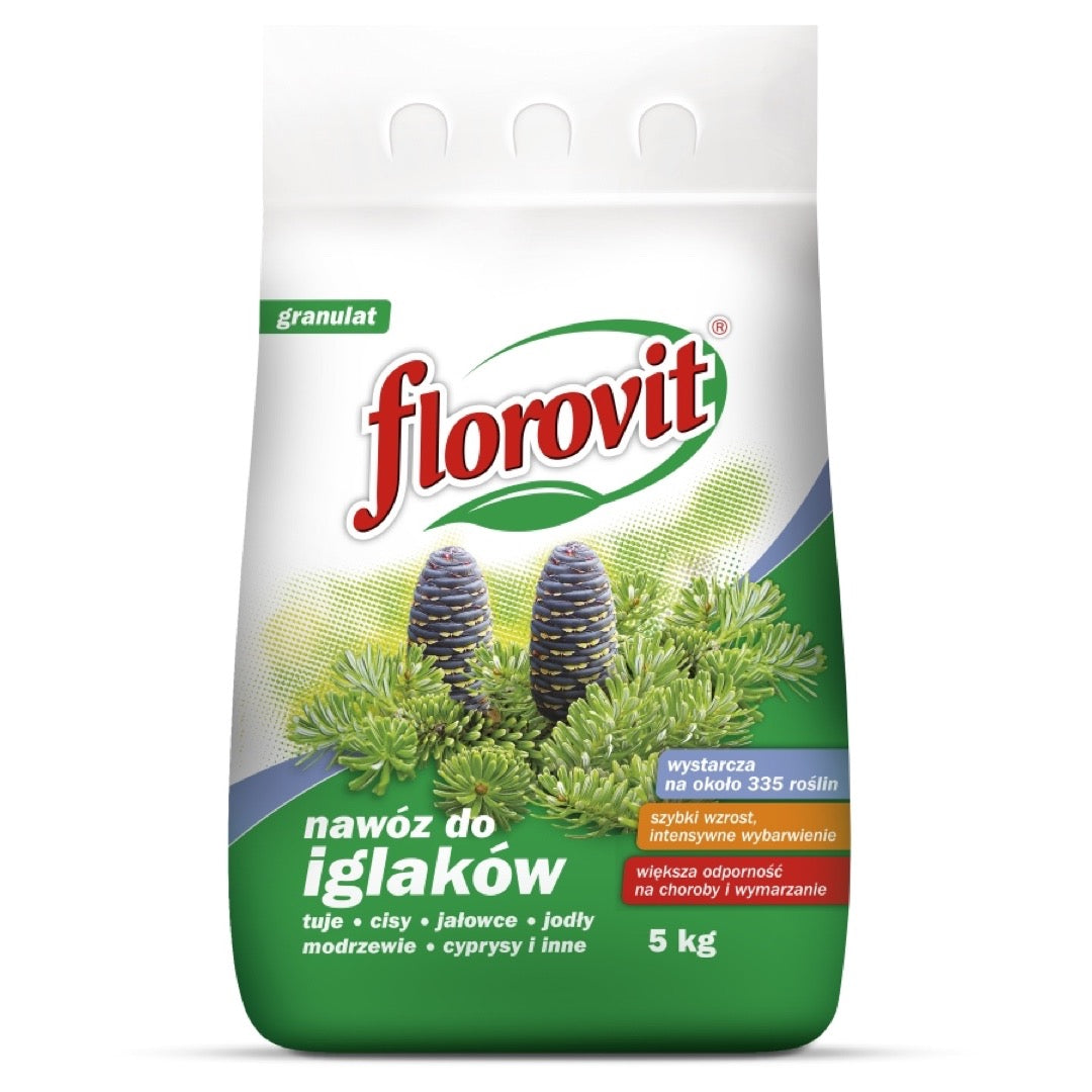 Worek granulowanego nawozu Florovit do iglaków 5 kg