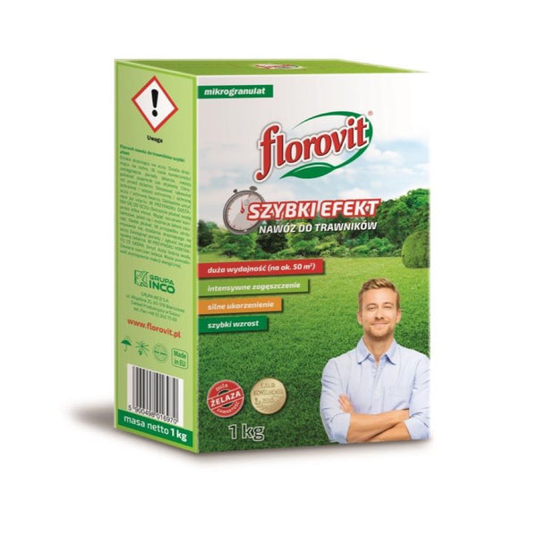 Karton nawozu Florovit do trawników Szybki efekt 1 kg