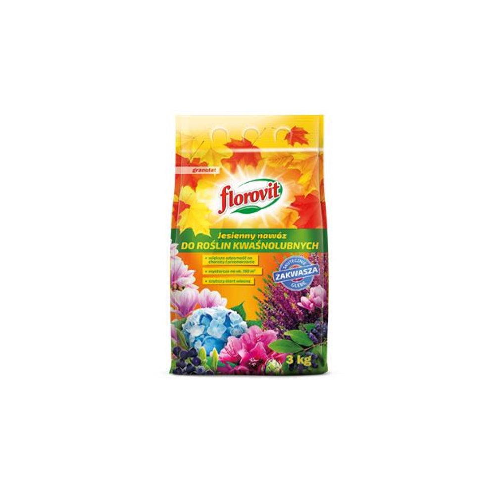 Florovit jesienny nawóz do roślin kwaśnolubnych, worek 3 kg