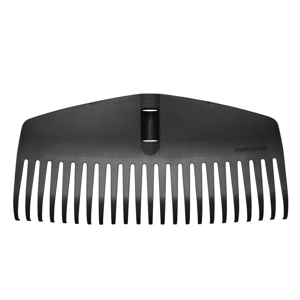 Głowica grabi do liści M Solid Fiskars widziana z przodu