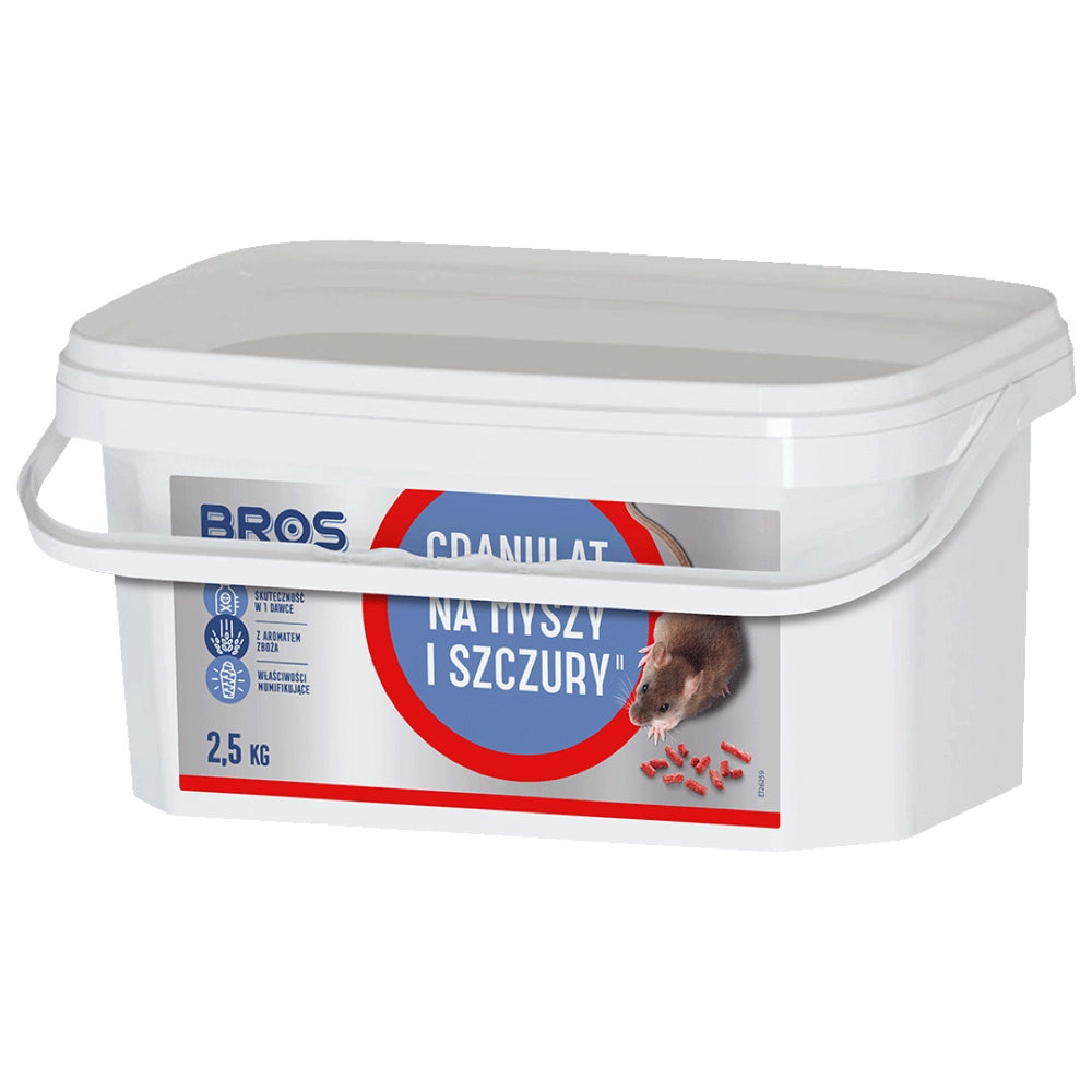 Wiadro granulatu na myszy i szczury Bros 2,5 kg