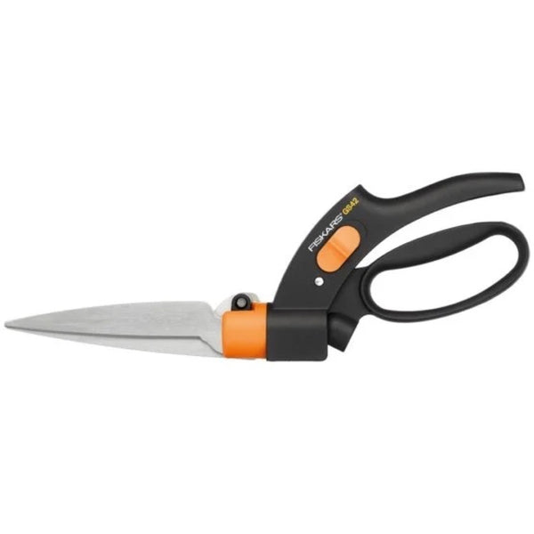 Nożyce do trawy Fiskars GS42 z pomarańczowym przełącznikiem serwo