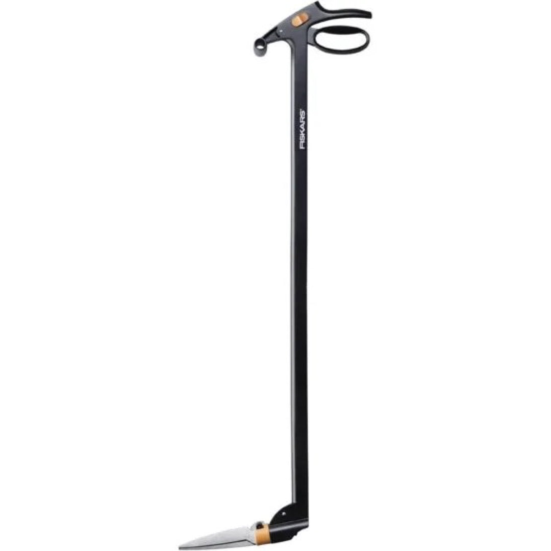 Długie nożyce do trawy Fiskars GS46 z pomarańczowym przełącznikiem serwo