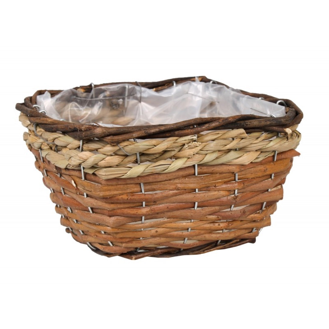 Kwadratowy kosz z wikliny i trawy morskiej Tin Tours GW210150, rozmiar S