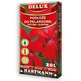 Opakowanie podłoża do pelargonii, petunii i surfinii DELUX Hartmann na białym tle