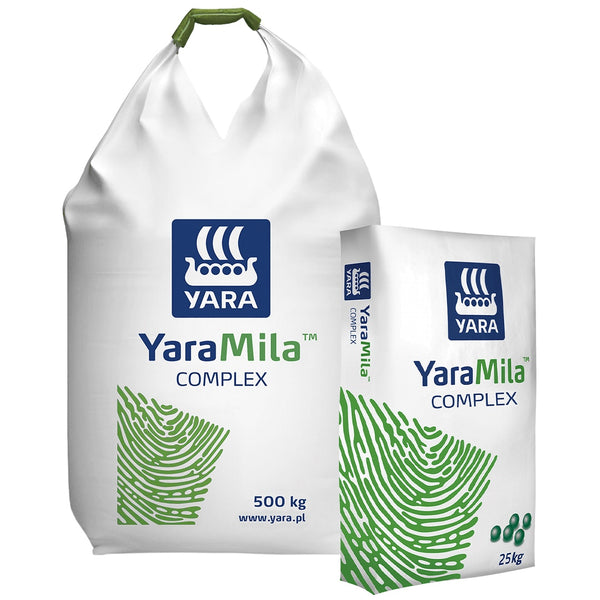 Worek nawozu YaraMila Complex Hydrocomplex 12-11-18 25 kg na białym tle