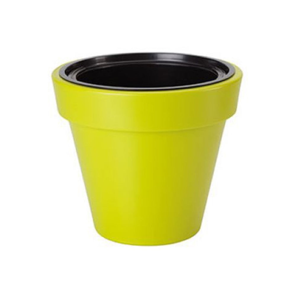 Osłonka Ibiza z wkładem Form-Plastic w kolorze pistacjowym na białym tle